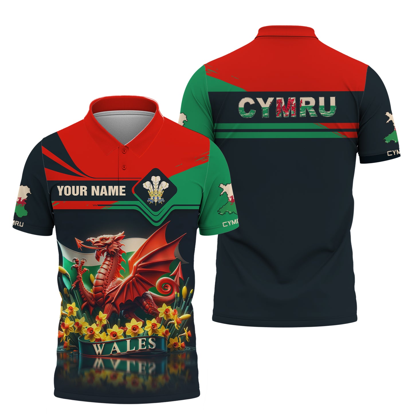 Dragon Of Wales Custom T-Shirts Wales 3D Full Print Shirt Gift For Welsh Lovers