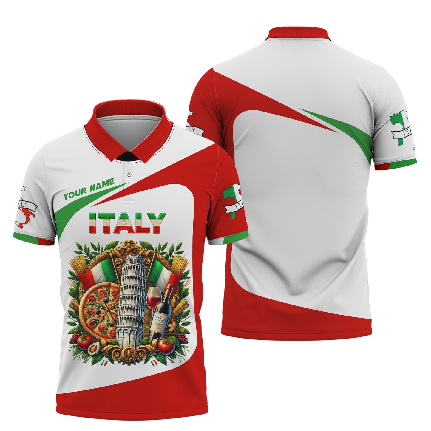 Camiseta 3D de Italia Life Camiseta personalizada de Italia Regalo para amantes de Italia