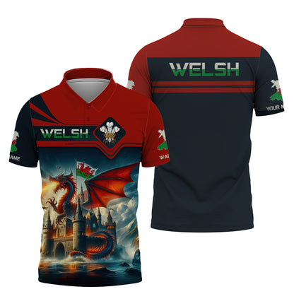 Love Wales 3D Full Print Shirt Dragon Wales Shirt Gift For Wales Lovers