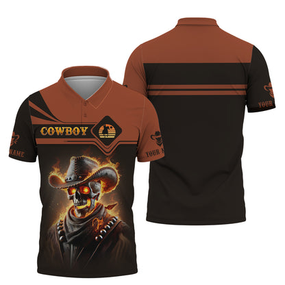 Caractéristiques de l'impression 3D complète des t-shirts du Far West Cadeau personnalisé pour les amateurs de cow-boy