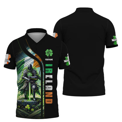 Camisetas con nombre personalizado e impresión 3D del guerrero de Irlanda, regalo para amantes irlandeses