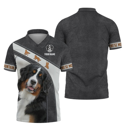 Camisetas de montaña bernesas con impresión 3D completa, regalo con nombre personalizado para amantes de los perros