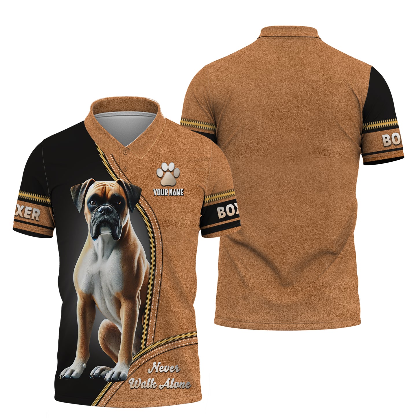 3D Full Print Boxer Dog T-Shirts Personalized Name Gift For Dog Lovers