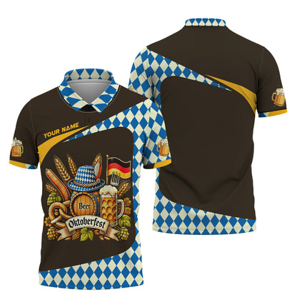 T-shirt personnalisé avec nom Oktoberfest en 3D, cadeau personnalisé pour les amateurs de bière