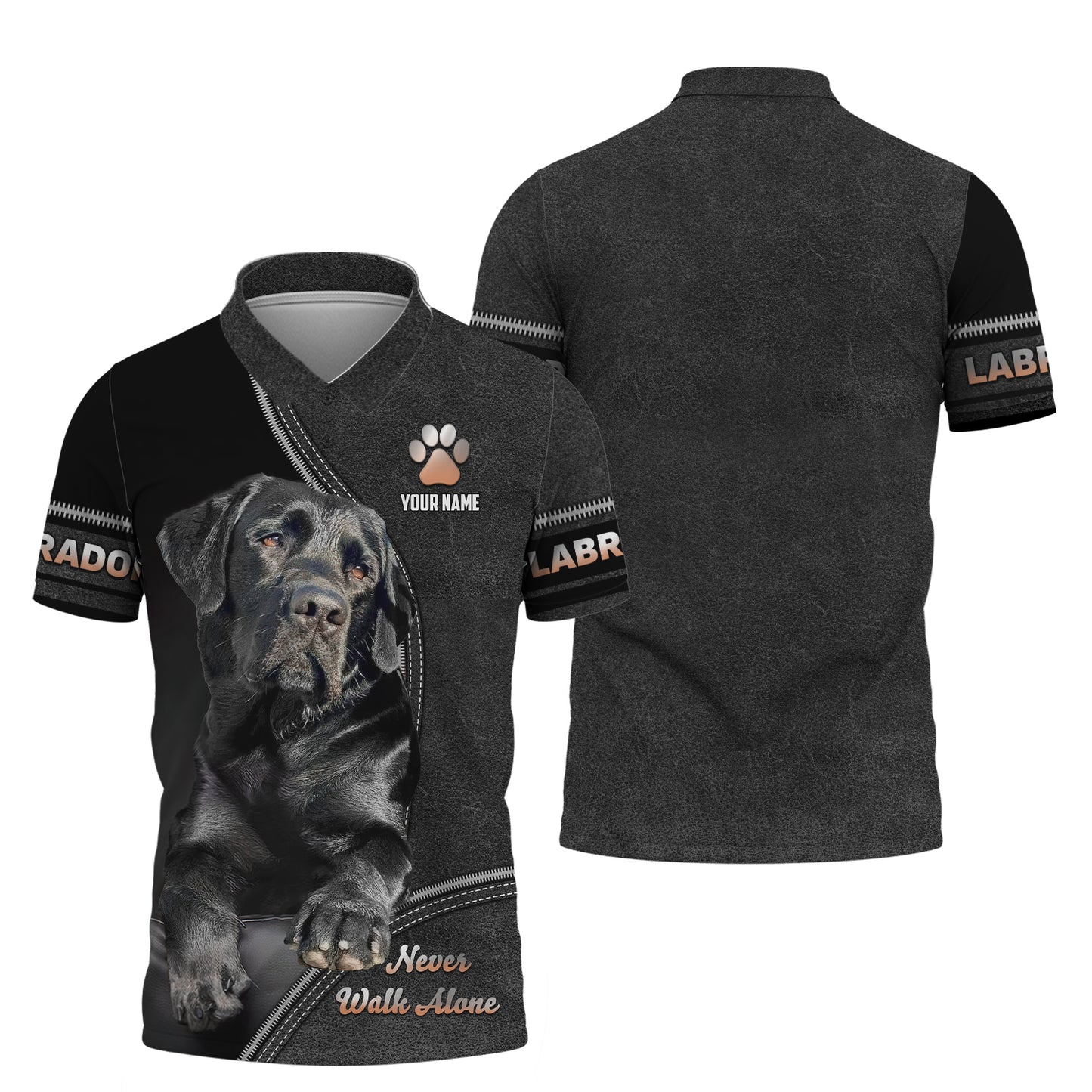 3D Full Print Labrador Dog T-Shirts Personalized Name Gift For Dog Lovers