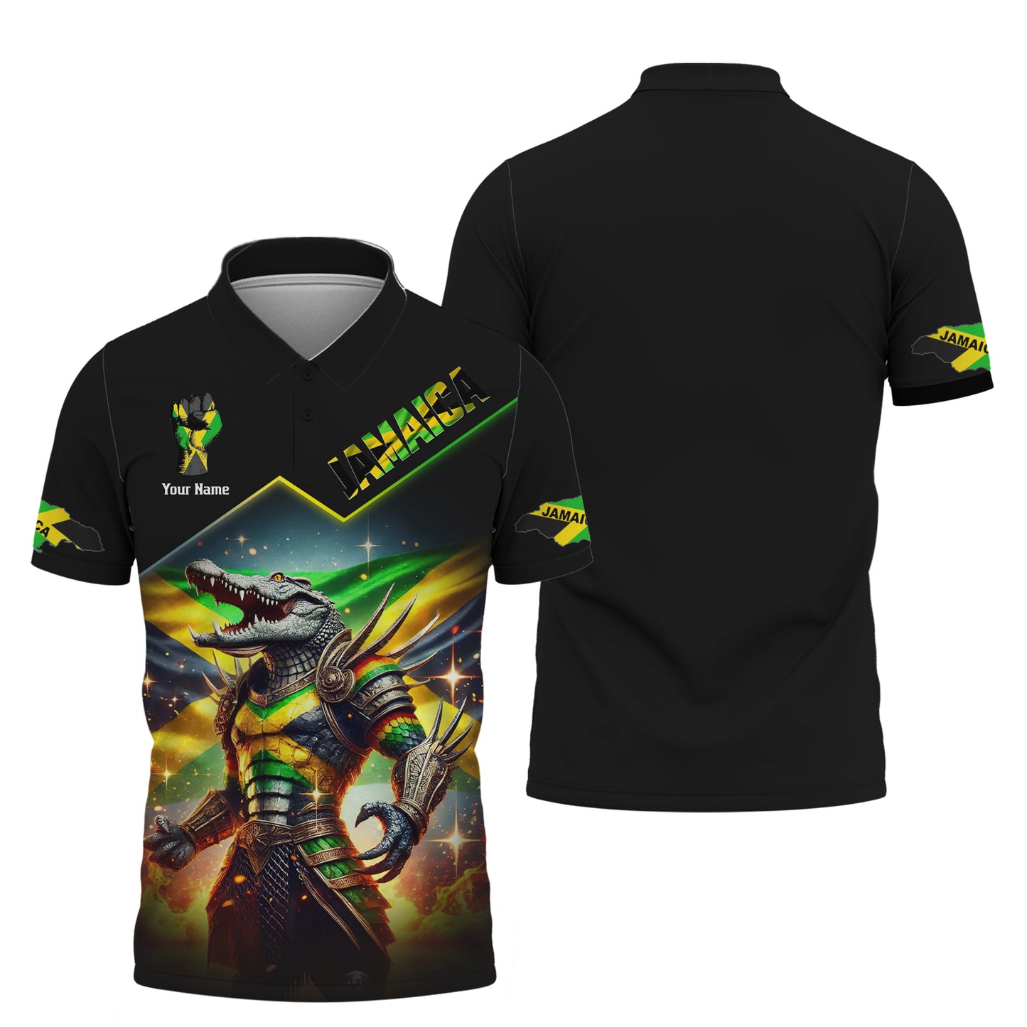 Crocodile Warrior Of Jamaica Cusstom T-Shirts Gift For Jamaican Lovers