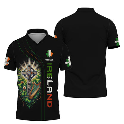 Camisetas personalizadas con cruz celta, camiseta irlandesa en 3D, regalo para amantes irlandeses