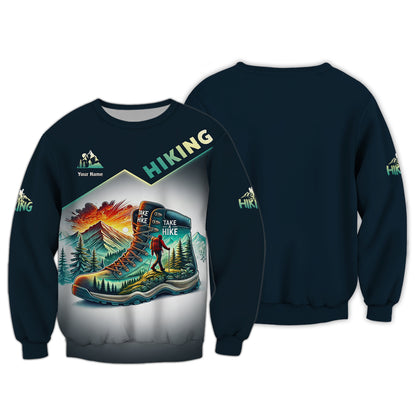 Hiking Custom Name 3D Shirt Take A Hike Personalized Gift For Hiker Lovers