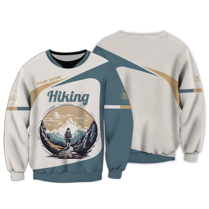 Hiking With The Moutain Custom T-Shirts Hiking 3D Shirt Gift For Hiker Lover