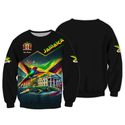 3D Full Print National Pride Of Jamaica Shirts Personalized Name Gift For Jamaican Lovers