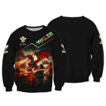 Personalized Wales Dragon Shirt - Show Your Welsh Pride