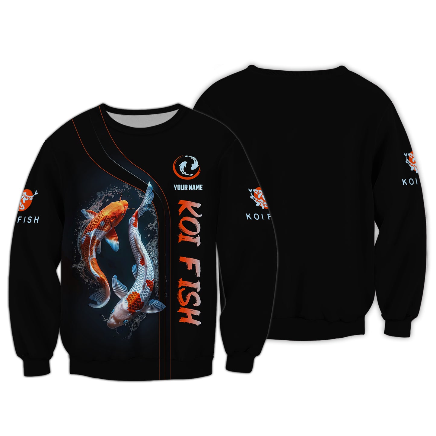 3D Full Print Koi Fish T-Shirts Personalized Name Gift For Koi Fish Lovers