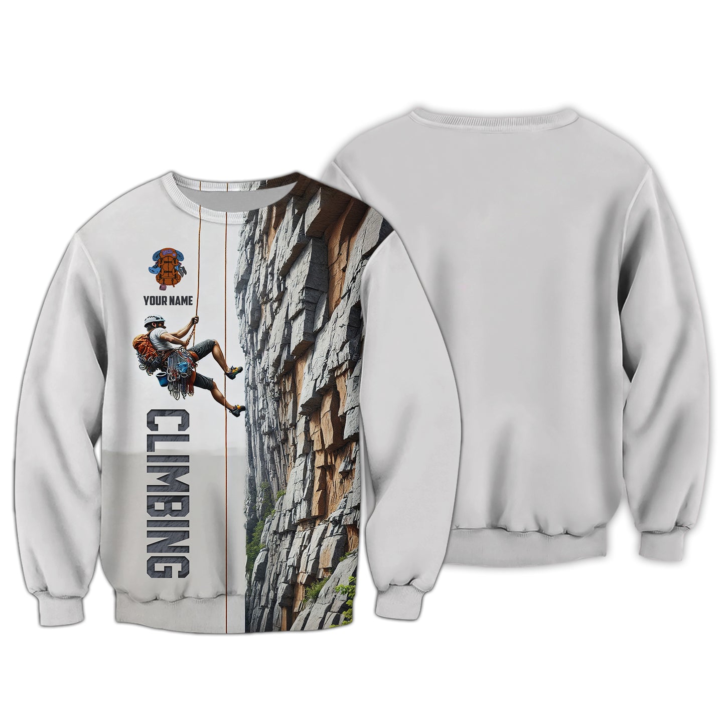 3D Full Print Climbing T-Shirt For Bold Adventurers Personalized Name Gift For Climb Lovers