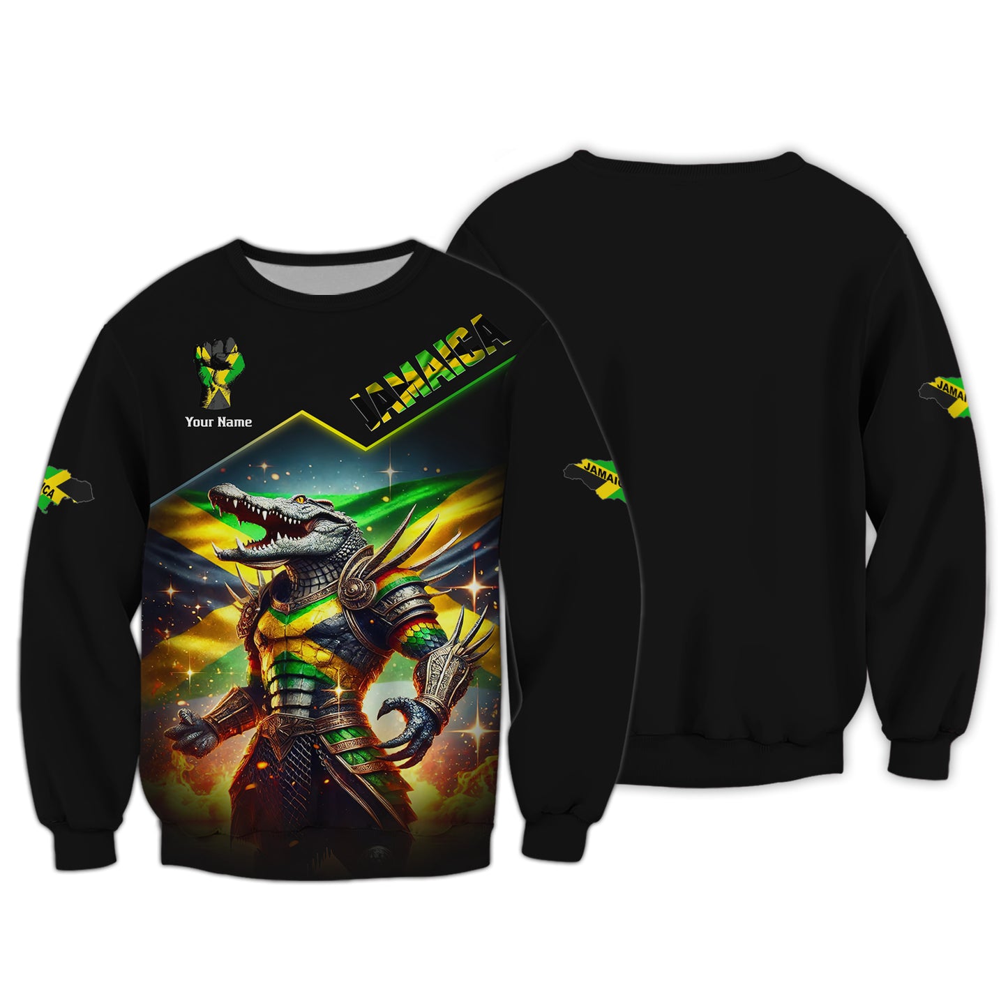 Crocodile Warrior Of Jamaica Cusstom T-Shirts Gift For Jamaican Lovers