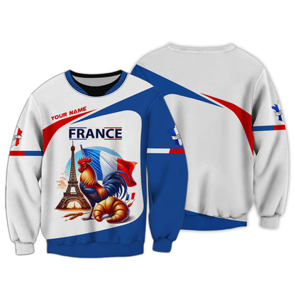 Personalized France Pride Shirt - Celebrate French Heritage in Style