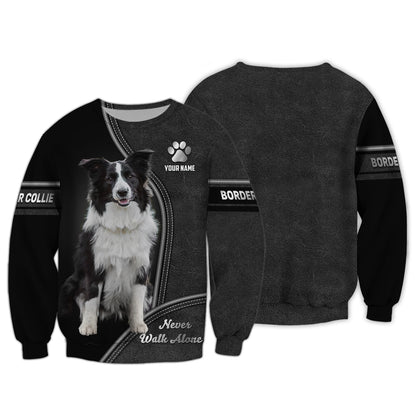 Camisetas personalizadas de Border Collie Camiseta mística de Border Collie en 3D Regalo para amantes de los perros