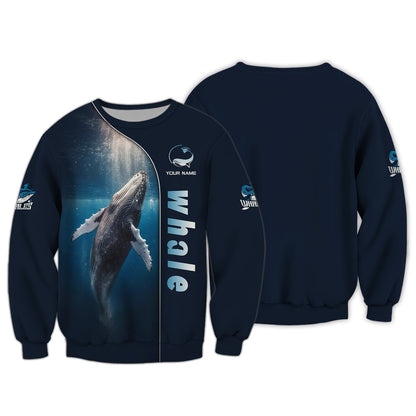 Personalized Name Whale 3D Shirts - Embrace The Spirit Of The Ocean