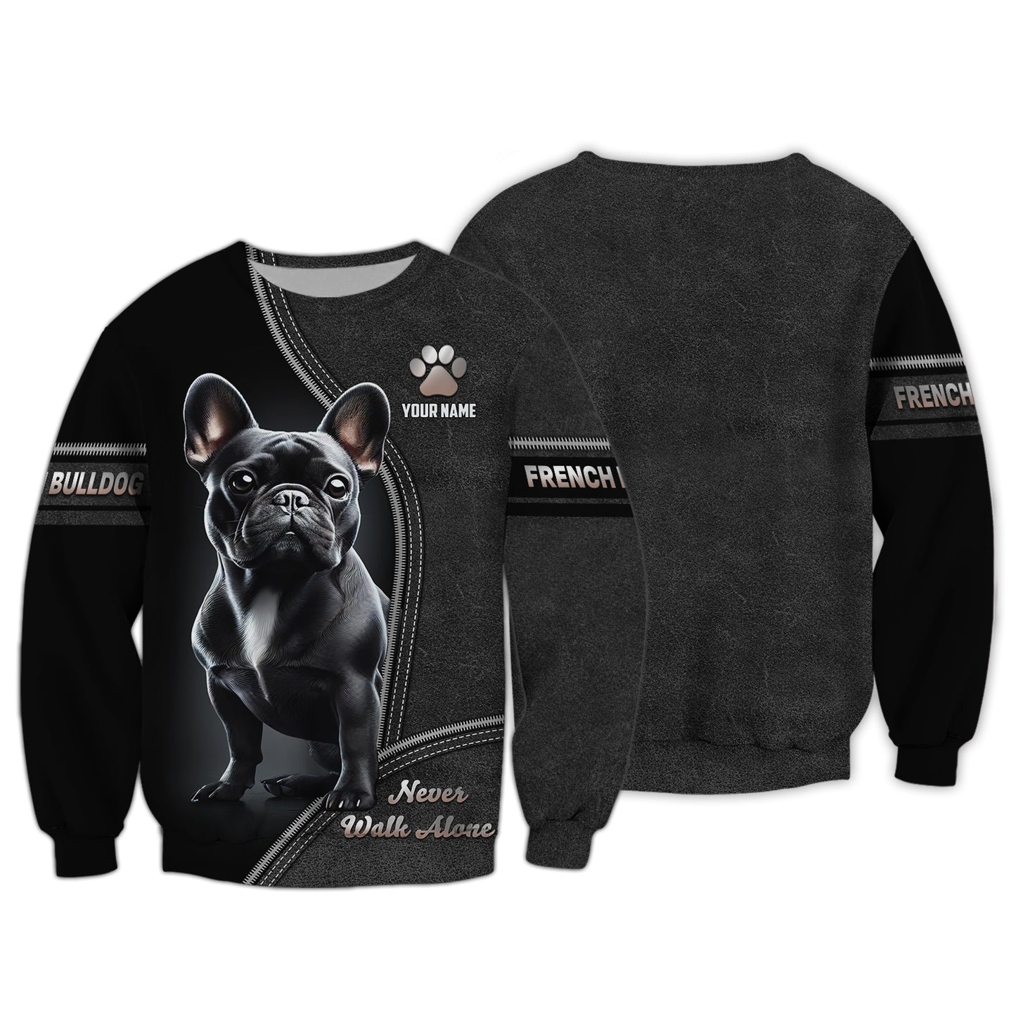 Camisetas con estampado 3D de bulldog americano, regalo personalizado con nombre para amantes de los perros