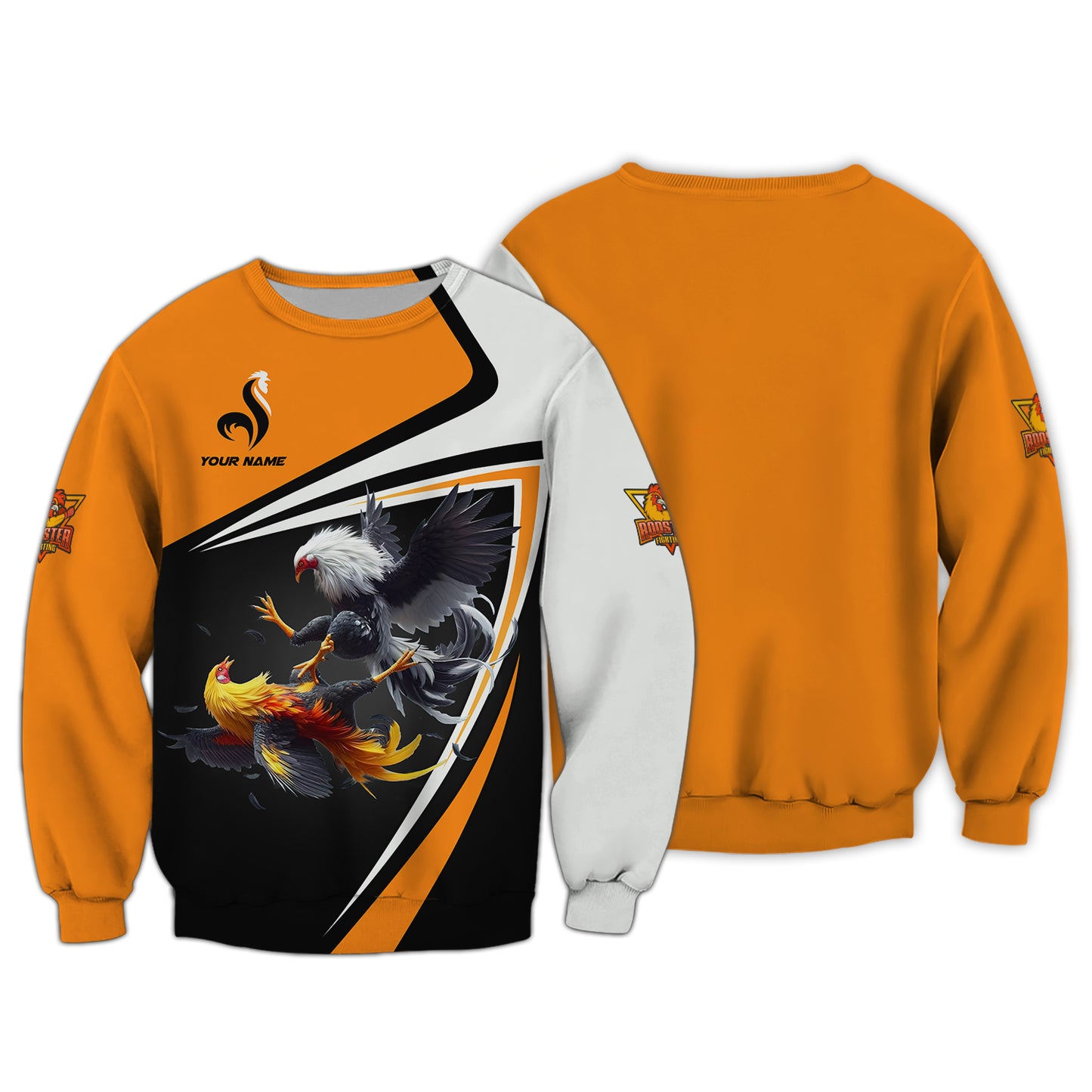 3D Full Print Rooster Fight Zipper Hoodie Personalized Name Gift For Rooster Lovers