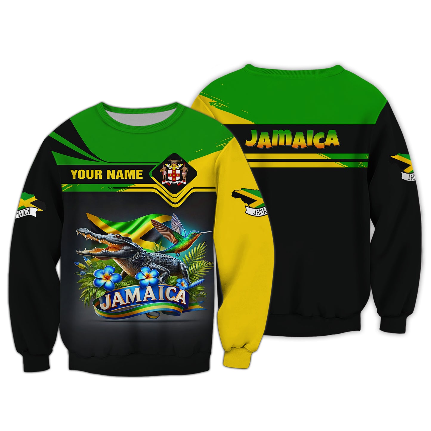 T-shirt Jamaica Life avec nom personnalisé, impression 3D complète, cadeau pour les amoureux jamaïcains