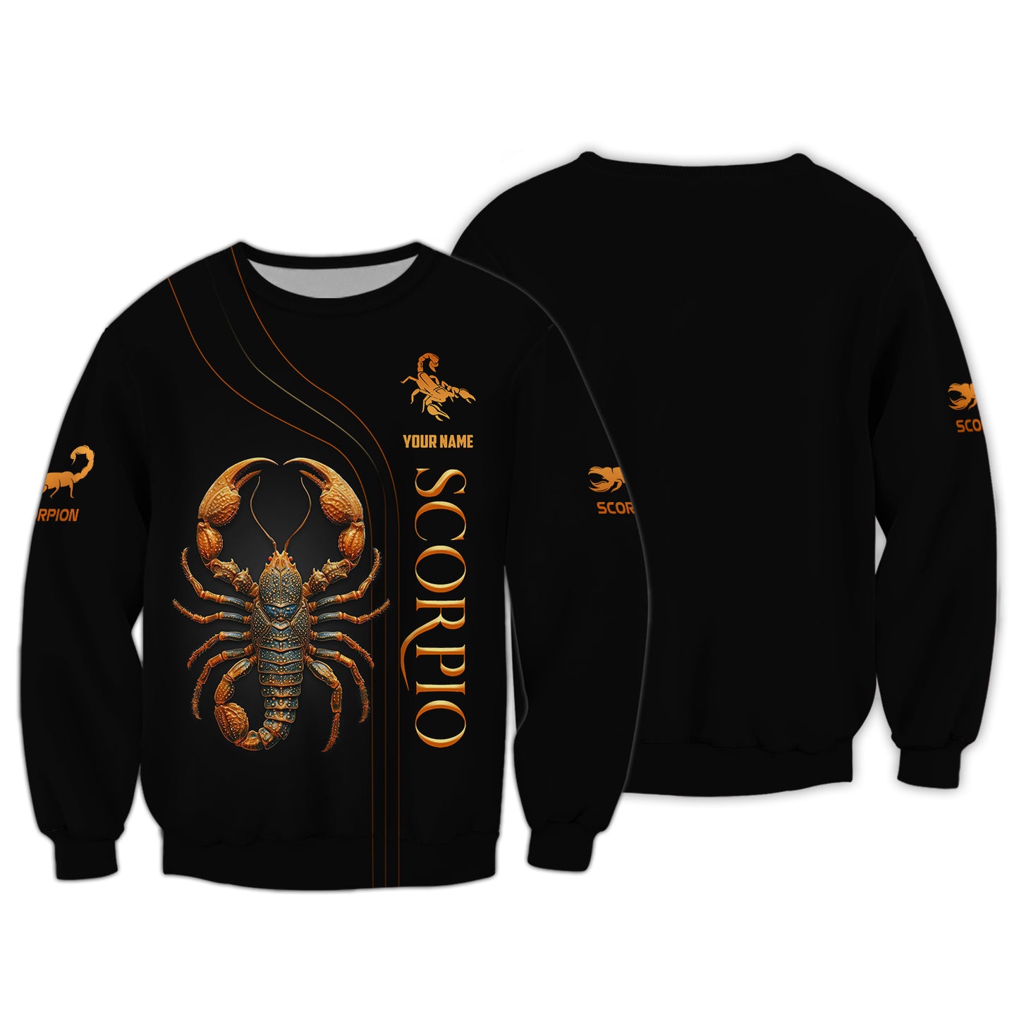 3D Full Print Scorpion T-Shirt Personalized Name Gift For Scorpion Lovers