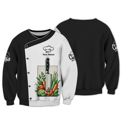 T-shirt personnalisé avec couteau de chef - Montrez votre passion culinaire