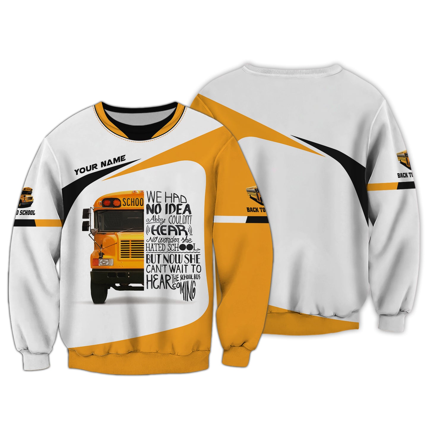 School Bus Driver Custom Name Zipper Hoodie Back To School 3D Shirts Gift For Bus Driver Lovers