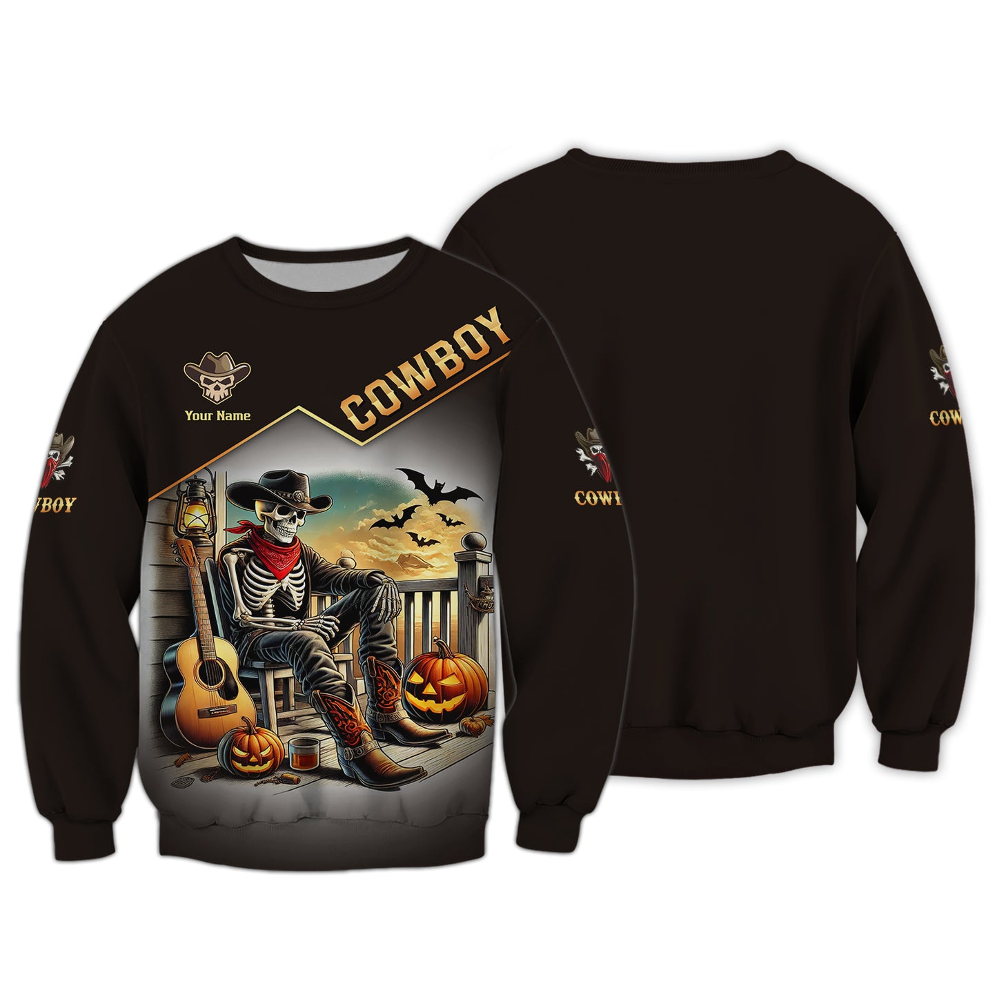 Camisetas con estampado 3D completo de Drácula con calabaza, regalo con nombre personalizado para amantes de Halloween