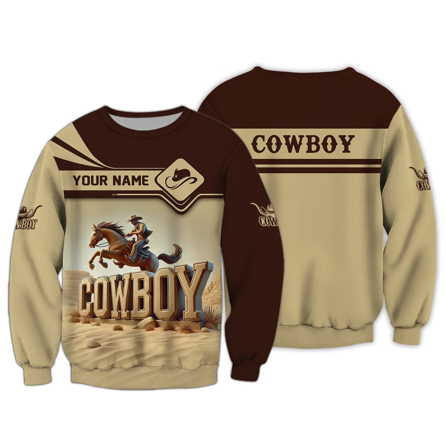 Customizable Western Cowboy 3D shirt Personalized Name Gift For Cowboy Lovers