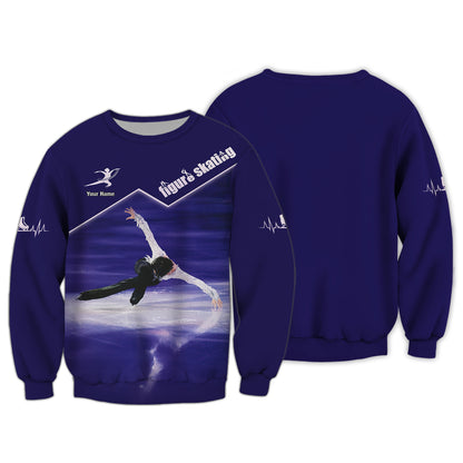 Sudadera con capucha y cremallera personalizada para artistas del patinaje artístico, regalo para amantes del patinaje artístico