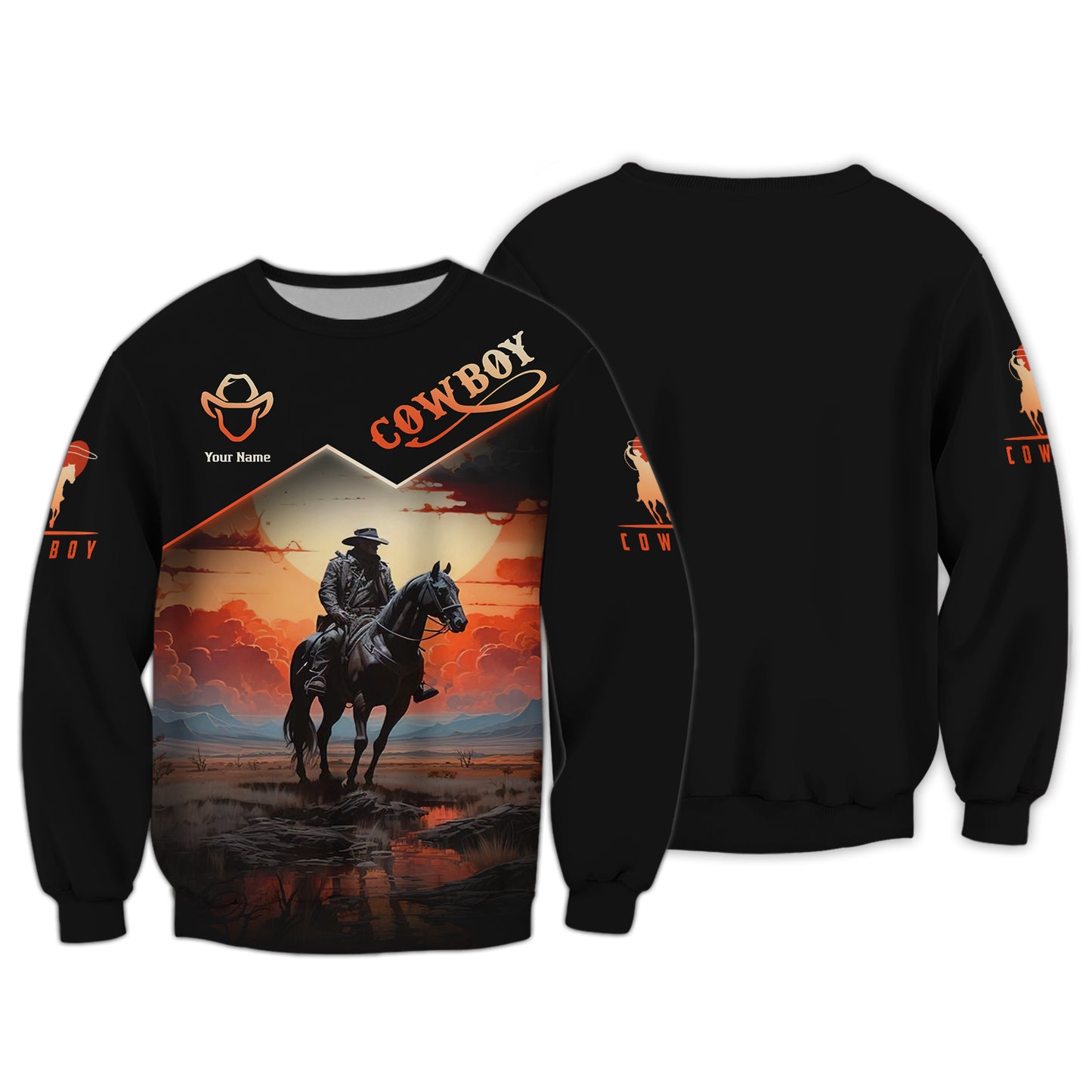 Camisa de vaquero 3D con nombre personalizado, regalo personalizado para vaquero