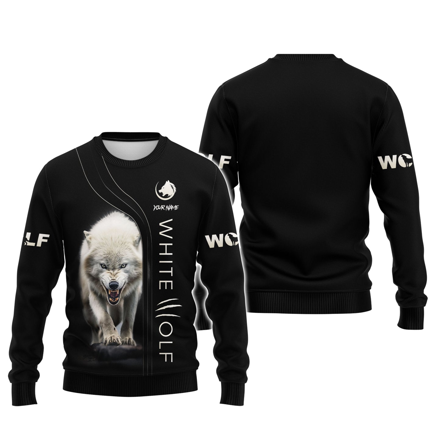 Ferocious White Wolf Custom 3D T-Shirt Gift For Wolves Lovers