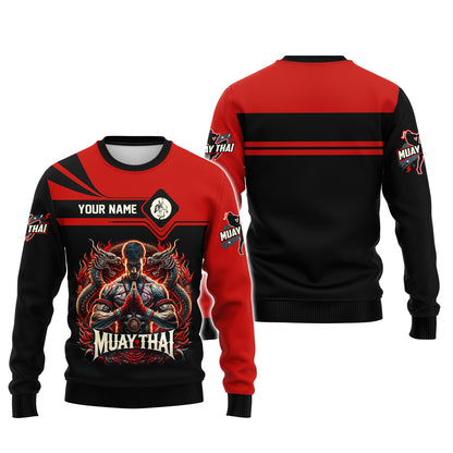 Camiseta de luchador de dragón de Muay Thai con nombre personalizado Regalo con nombre personalizado para amantes del Muay Thai