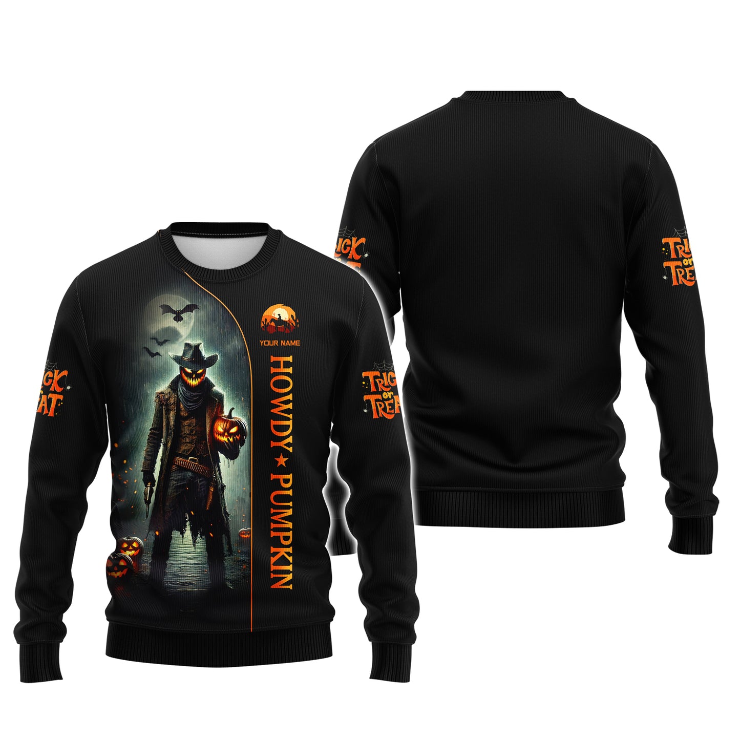 Camisetas con estampado 3D completo de Drácula con calabaza, regalo con nombre personalizado para amantes de Halloween