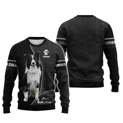 Camisetas personalizadas de Border Collie Camiseta mística de Border Collie en 3D Regalo para amantes de los perros