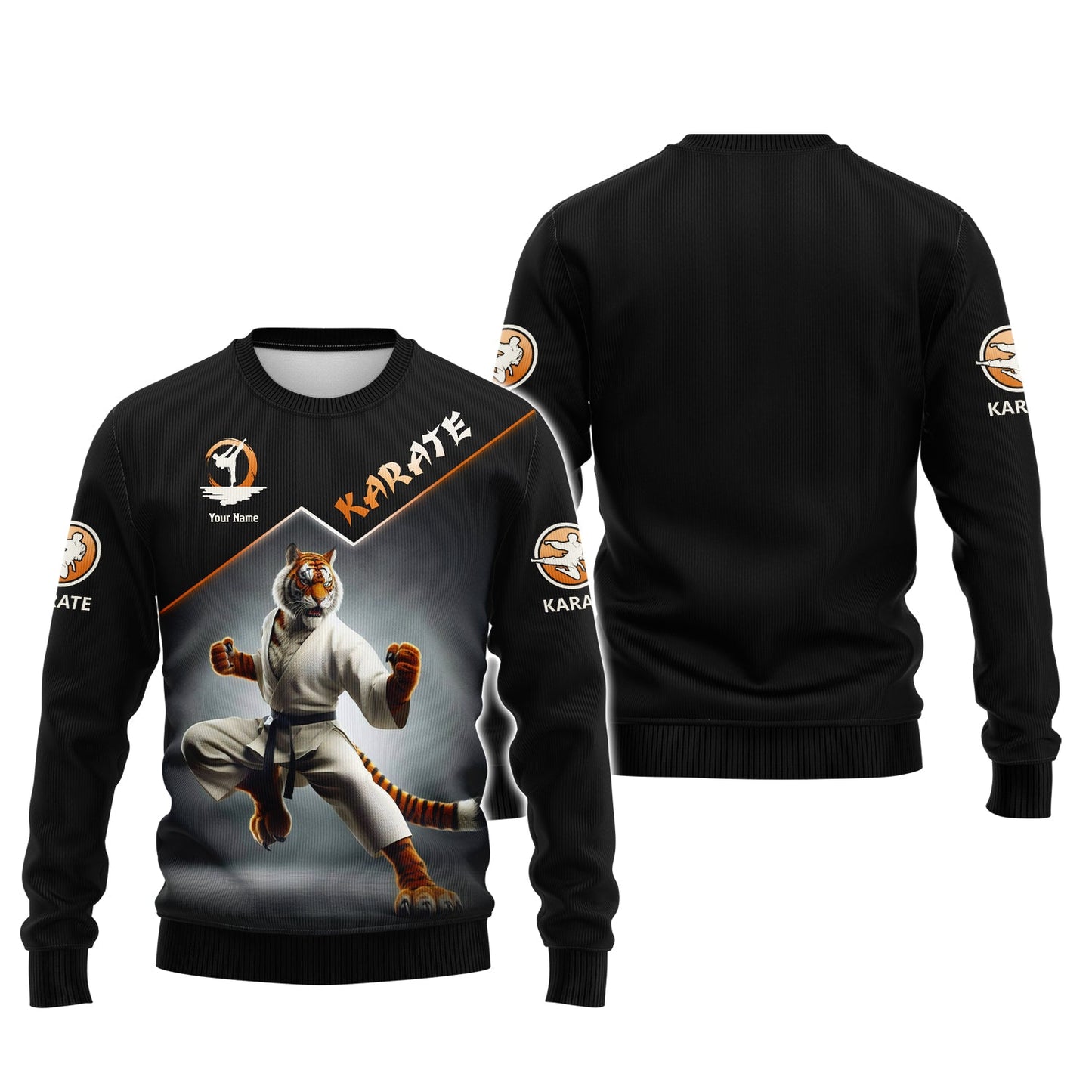 Personalized Karate Tiger Zipper Hoodie - Unleash Your Inner Warrior