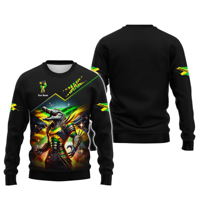 T-shirts personnalisés Crocodile Warrior Of Jamaica, cadeau pour les amoureux jamaïcains