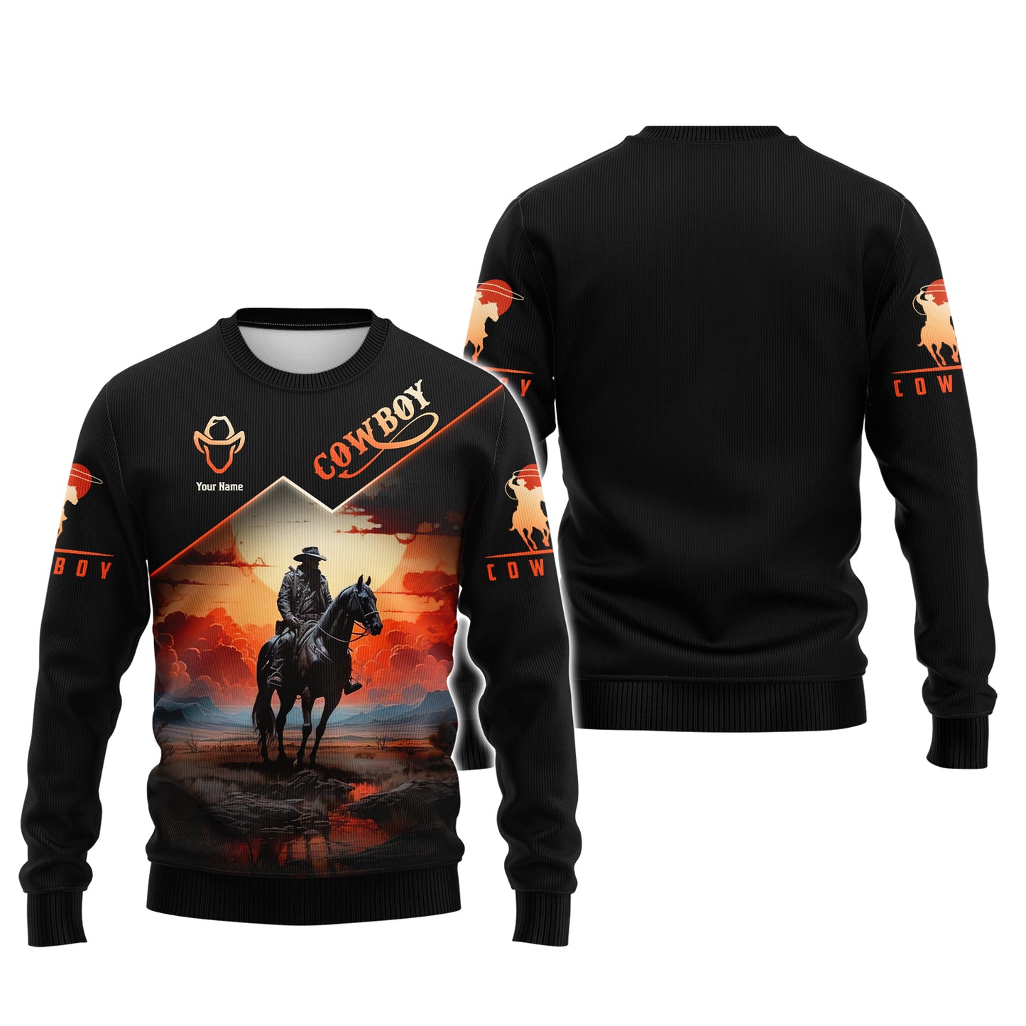 Camisa de vaquero 3D con nombre personalizado, regalo personalizado para vaquero