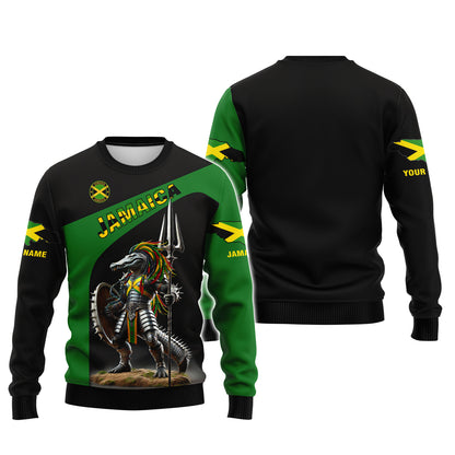 Personalized Jamaica Pride Shirt Great Crocodile Warrior Of Jamaica Gift For Jamaican Lovers