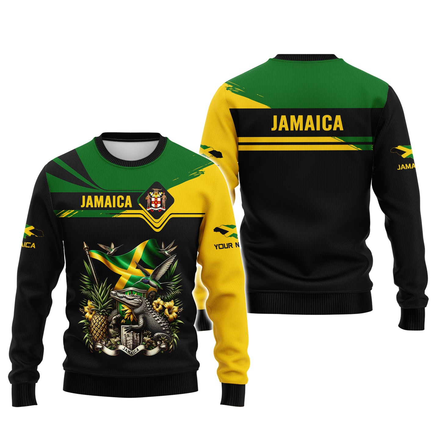 Love Jamaica Custom Name 3D Full Print Shirt Gift For Jamaica Lovers