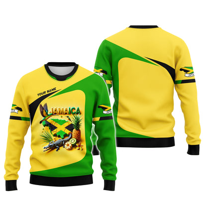 Symbolizes With Map Of Jamaica Cusstom Name T-Shirts Gift For Jamaican Lovers