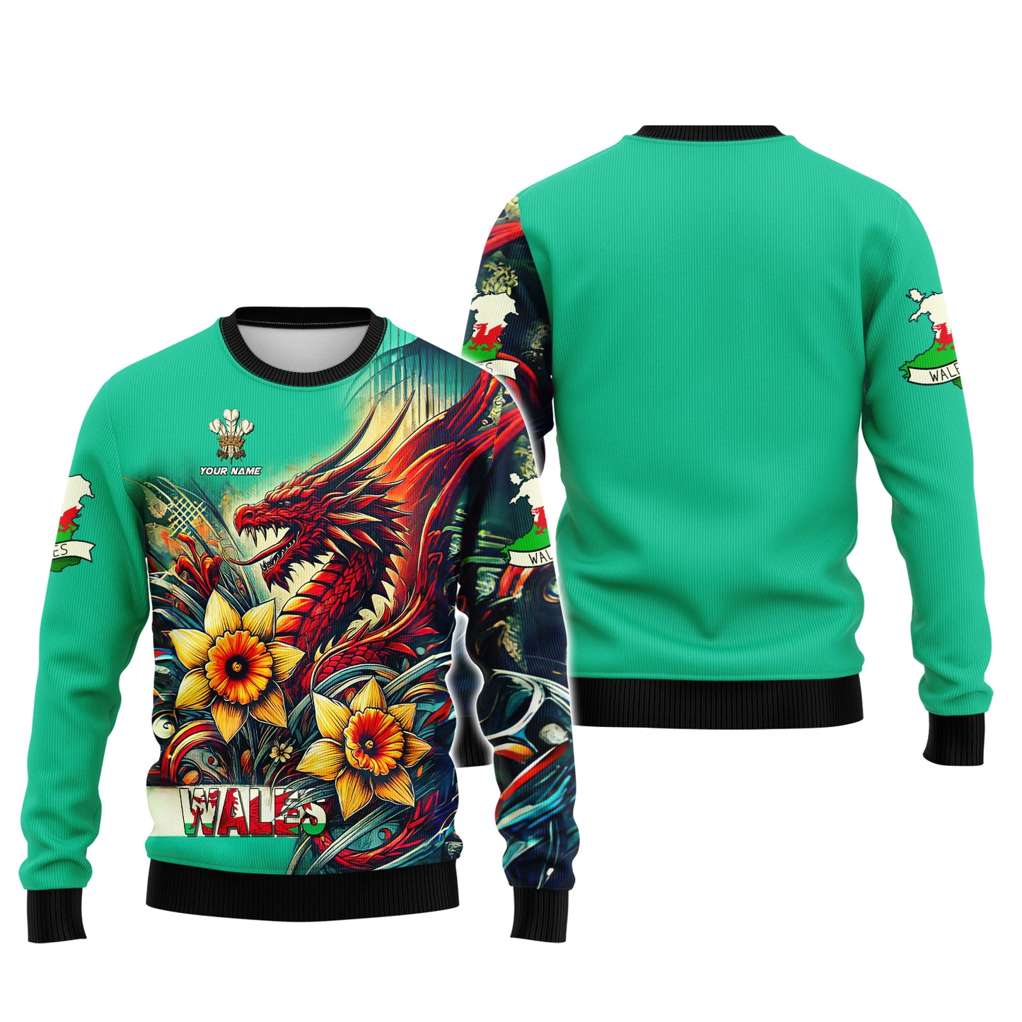 Dragon Wales Custom T-Shirts Wales 3D Full Print Shirt Gift For Wales Lovers