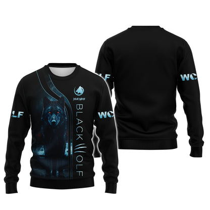 Personalized Black Wolf Shirt - Embrace The Spirit Of The Wild