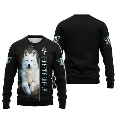 Personalized White Wolf Shirt - Embrace the Spirit of the Wild