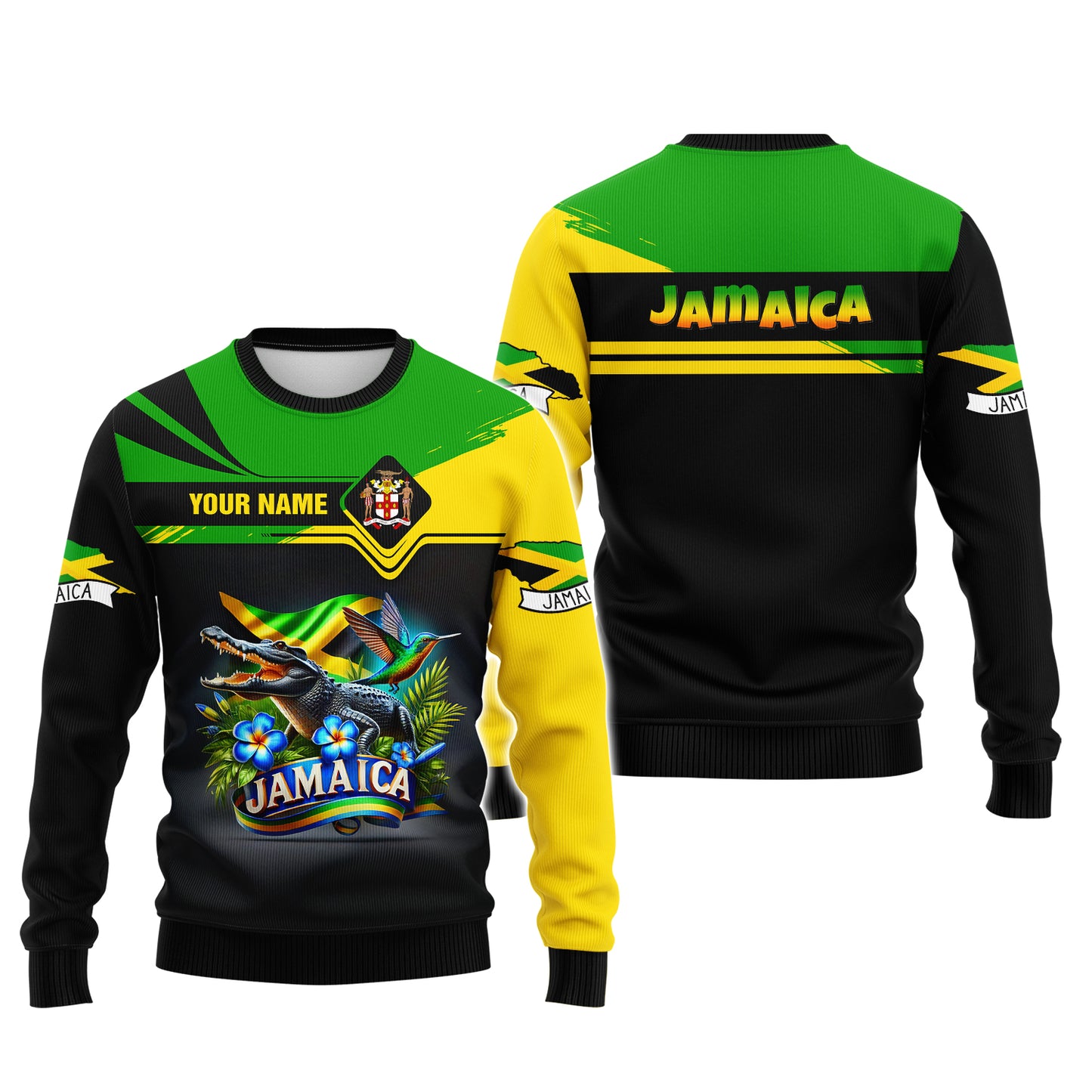 Camiseta Jamaica Life con nombre personalizado y estampado completo en 3D, regalo para amantes de Jamaica