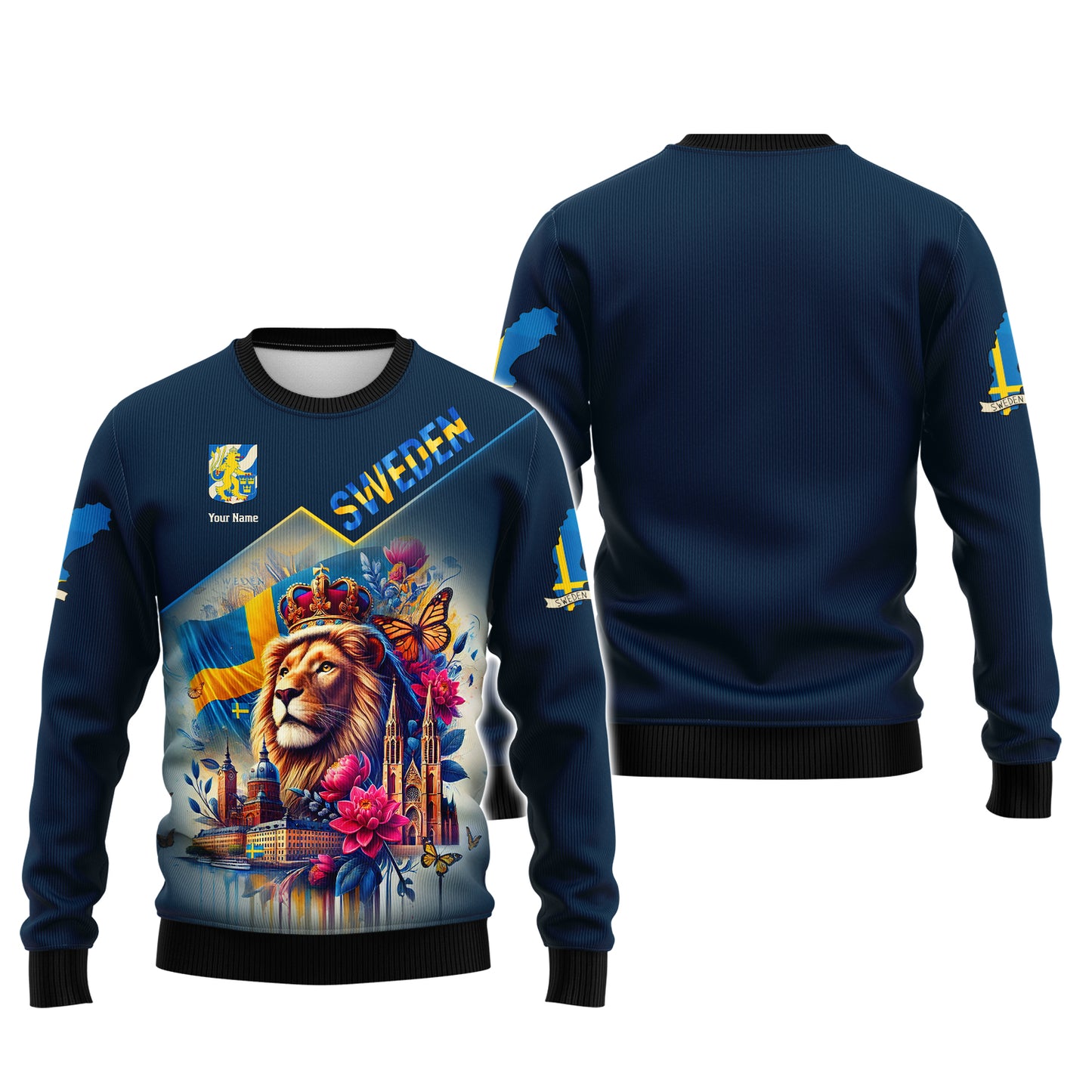 Personalized Sweden Lion Shirt - Show Your Swedish Pride in Style