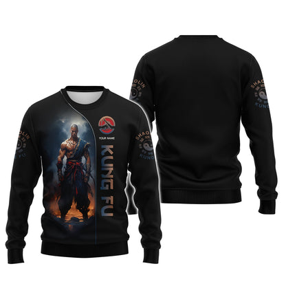 Sudadera con capucha y cremallera 3D de Shaolin Kung Fu Camisetas personalizadas de Shaolin Kung Fu Regalo para amantes del Shaolin Kung Fu