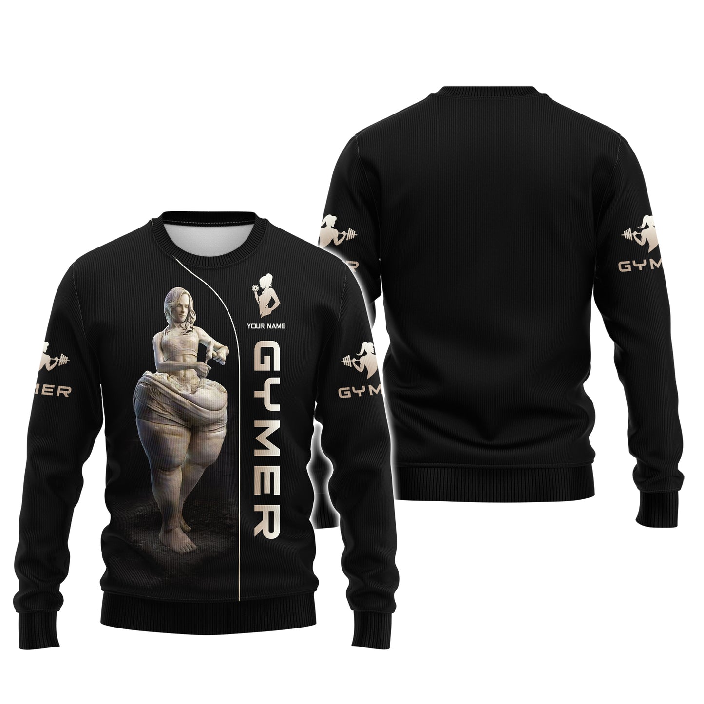 Camisetas de gimnasia para mujer con estampado completo en 3D, regalo personalizado con nombre para amantes del gimnasio