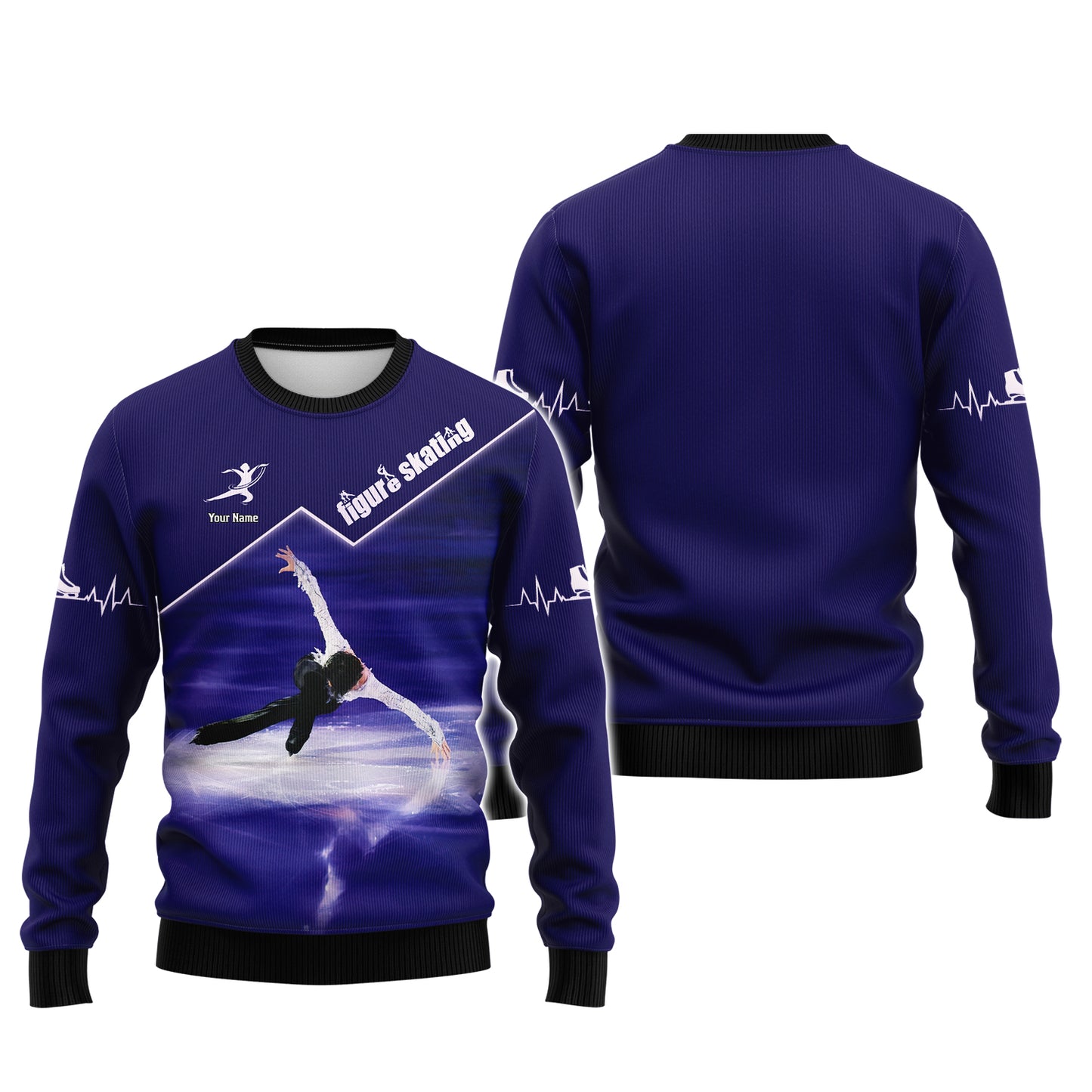 Sudadera con capucha y cremallera personalizada para artistas del patinaje artístico, regalo para amantes del patinaje artístico