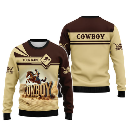 Customizable Western Cowboy 3D shirt Personalized Name Gift For Cowboy Lovers